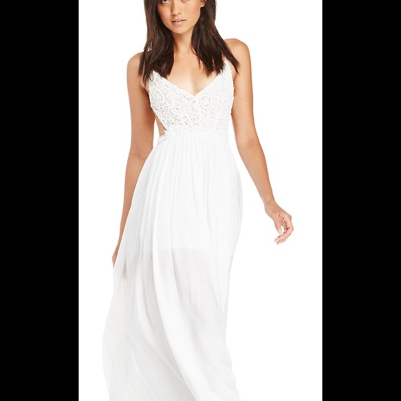 DailyLook Crochet Bodice Maxi Dress - Picture 2 of 6